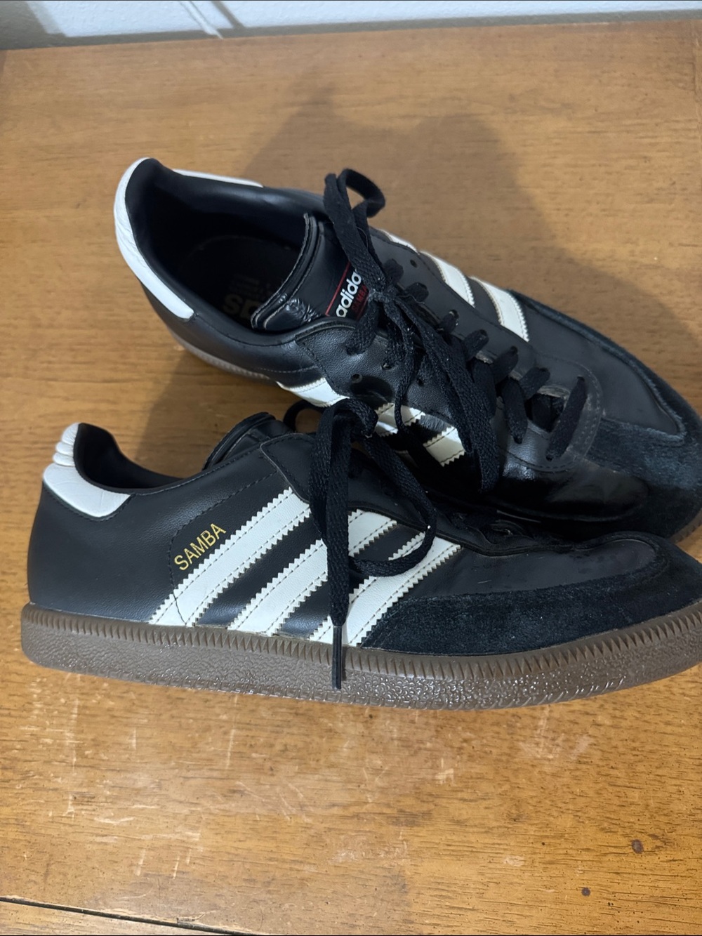 Adidas Samba Black with White Stripes